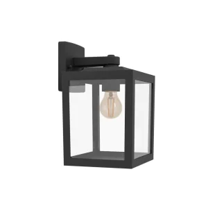 Aplique Exterior Tipo Farol OLGIATA-E Negro E27 IP44 para Pared – Eglo - Imagen 1