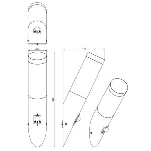 Aplique Exterior TRIOTO con Sensor E27 25W IP44 - TRIO Lighting - Imagen 5