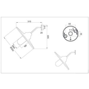 Aplique exterior Vintage BRENTA IP44 - TRIO Lighting - Imagen 2