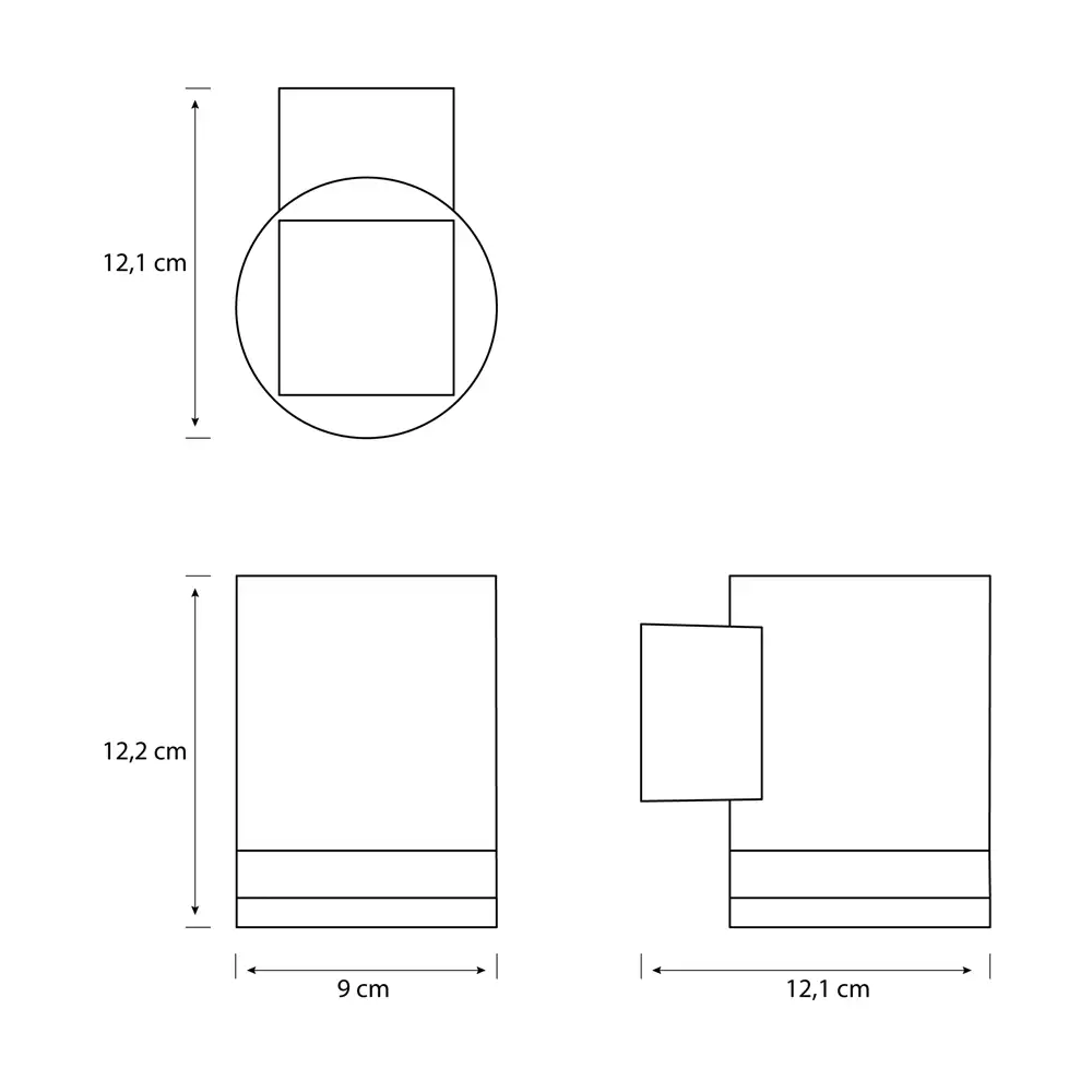 tiendas deco aplique fyce led 1 x 15w 2700k solar negro ip44 philips 3