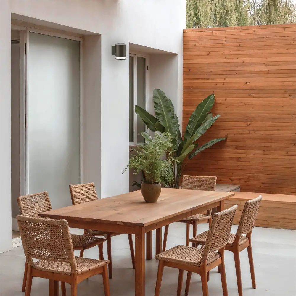 tiendas deco aplique fyce led 1 x 15w 2700k solar negro ip44 philips 4