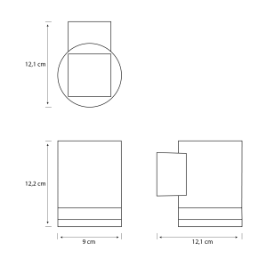 Aplique Fyce LED 1×1,5W 2700K Solar Negro IP44 – Philips - Imagen 3
