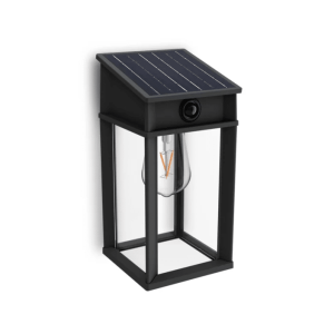 Aplique Geri C LED 1×3,2W 2700K Solar con Sensor Ultra Eficiente Negro IP44 – Philips - Imagen 2