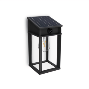 Aplique Geri C LED 1×3,2W 4000K Solar con Sensor Ultra Eficiente Negro IP44 – Philips - Imagen 2