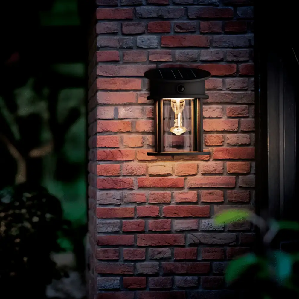 tiendas deco aplique geri r led 1 x 32w 2700k solar con sensor ultra eficiente negro ip44 philips 5