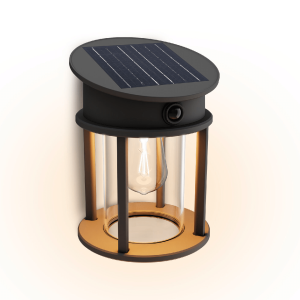 Aplique Geri R LED 1×3,2W 2700K Solar con Sensor Ultra Eficiente Negro IP44 – Philips - Imagen 1