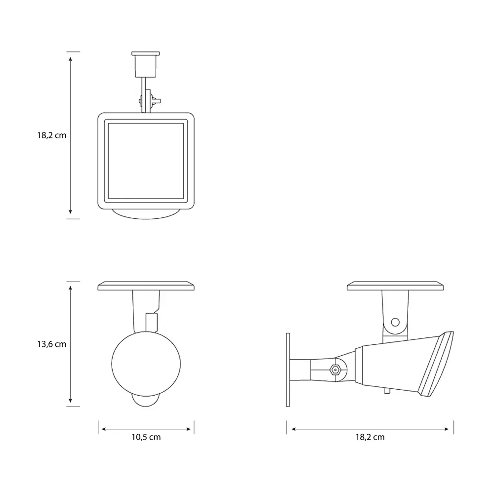 tiendas deco aplique jivix led 1 x 14w 2700k solar negro ip44 philips 3
