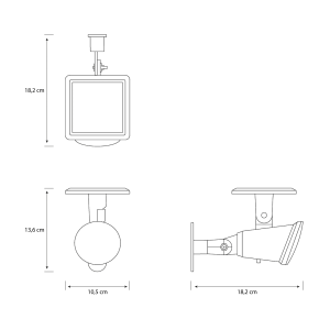Aplique Jivix LED 1×1,4W 2700K Solar Negro IP44 – Philips - Imagen 3