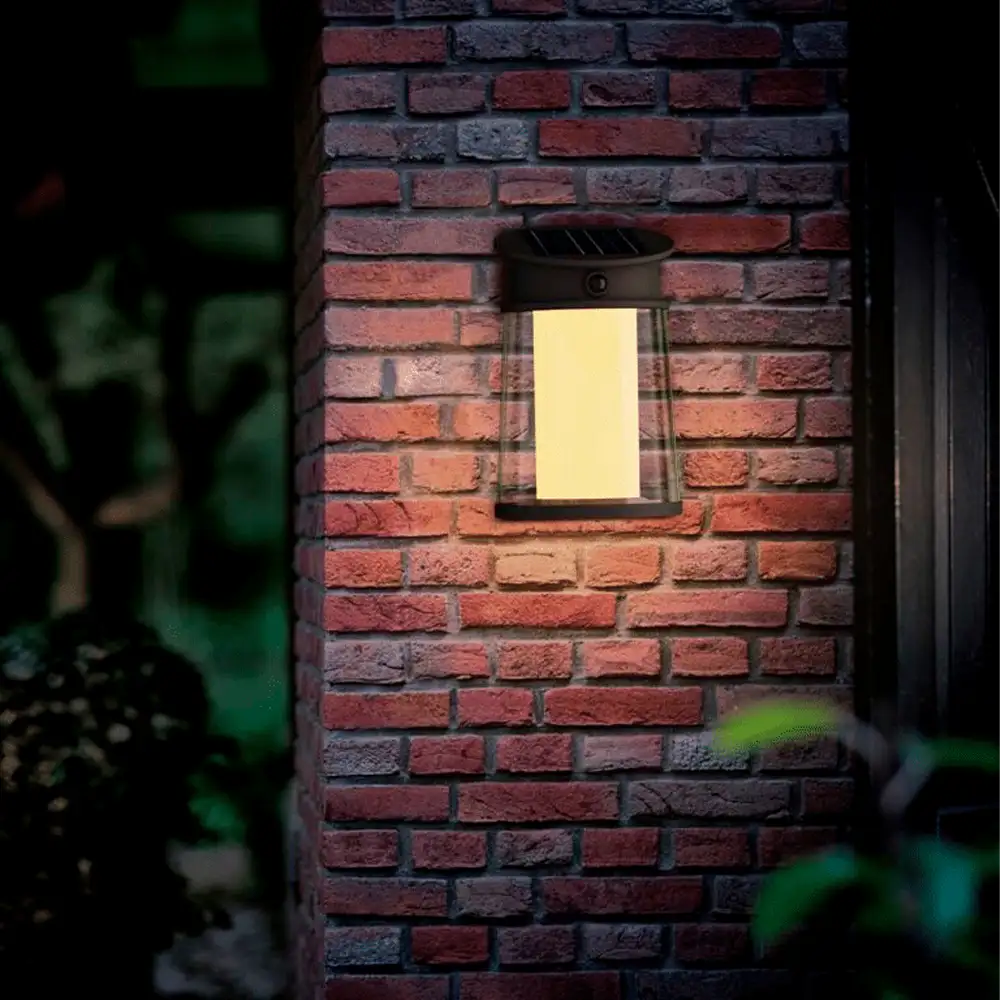 tiendas deco aplique juda led 1 x 32w 2700k solar con sensor ultra eficiente negro ip44 philips 5