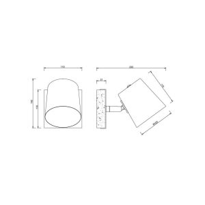 Aplique LED BELL 1 Luz Madera y Metal Orientable IP20 - TRIO Lighting - Imagen 5