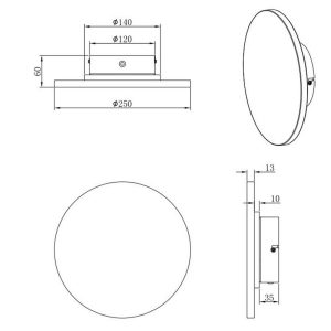 Aplique LED BOBBIN Travertino Ø23cm 4W 370lm 3000K IP20 - TRIO Lighting - Imagen 5