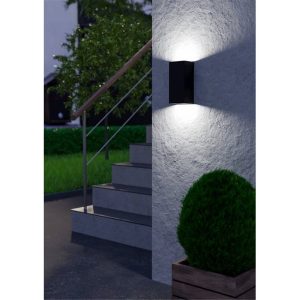Aplique LED Cuadrado ERMITANA con Doble Luz GU10 3000K IP55 – Eglo - Imagen 2