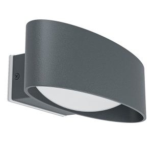 Aplique LED de Pared Exterior Chinoa de Acero Negro 3000K – Eglo - Imagen 1