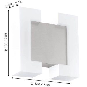 Aplique LED de Pared Exterior SITIA con Dos Colores Disponibles – Eglo - Imagen 3