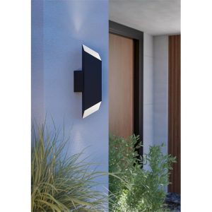 Aplique LED de Pared Exterior SPIAZZINA Geométrico Negro 3000K IP55 – Eglo - Imagen 2