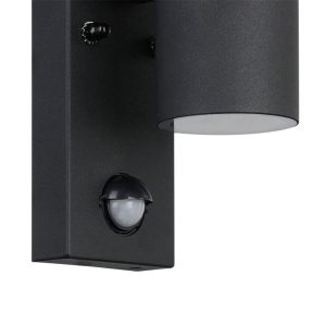 Aplique LED de Pared RIGA 5 Negro con Sensor de Movimiento 3000K IP44 – Eglo - Imagen 3