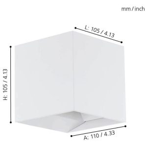 Aplique LED Exterior Cuadrado CALPINO de Aluminio IP54 – Eglo - Imagen 3