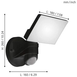 Aplique LED Exterior PAGINO con Sensor y Luz Direccionable – Eglo - Imagen 3