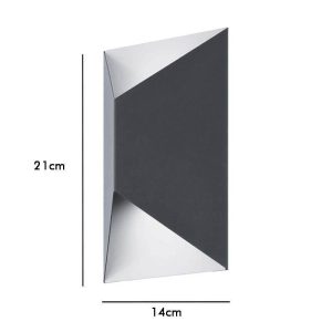 Aplique LED Exterior PREDAZZO Geométrico en Acabado Antracita – Eglo - Imagen 3