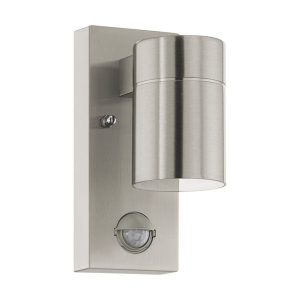 Aplique LED Exterior RIGA 5 de Acero con Sensor de Movimiento 3000K IP44 – Eglo - Imagen 1