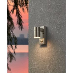 Aplique LED Exterior RIGA 5 de Acero con Sensor de Movimiento 3000K IP44 – Eglo - Imagen 2