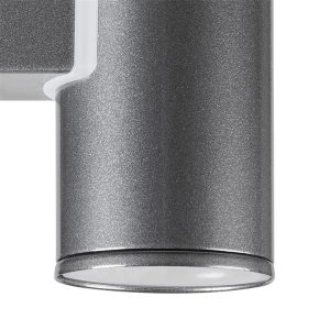 Aplique LED Exterior RIGA Cilíndrico Antracita con Montaje en Esquina 3000K IP44 – Eglo - Imagen 5