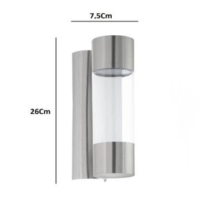 Aplique LED Exterior ROBLEDO de Acero Inoxidable – Eglo - Imagen 2