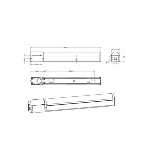 Aplique LED PIERA 41cm Negro con Interruptor 8W 3000K IP44 - TRIO Lighting - Imagen 5