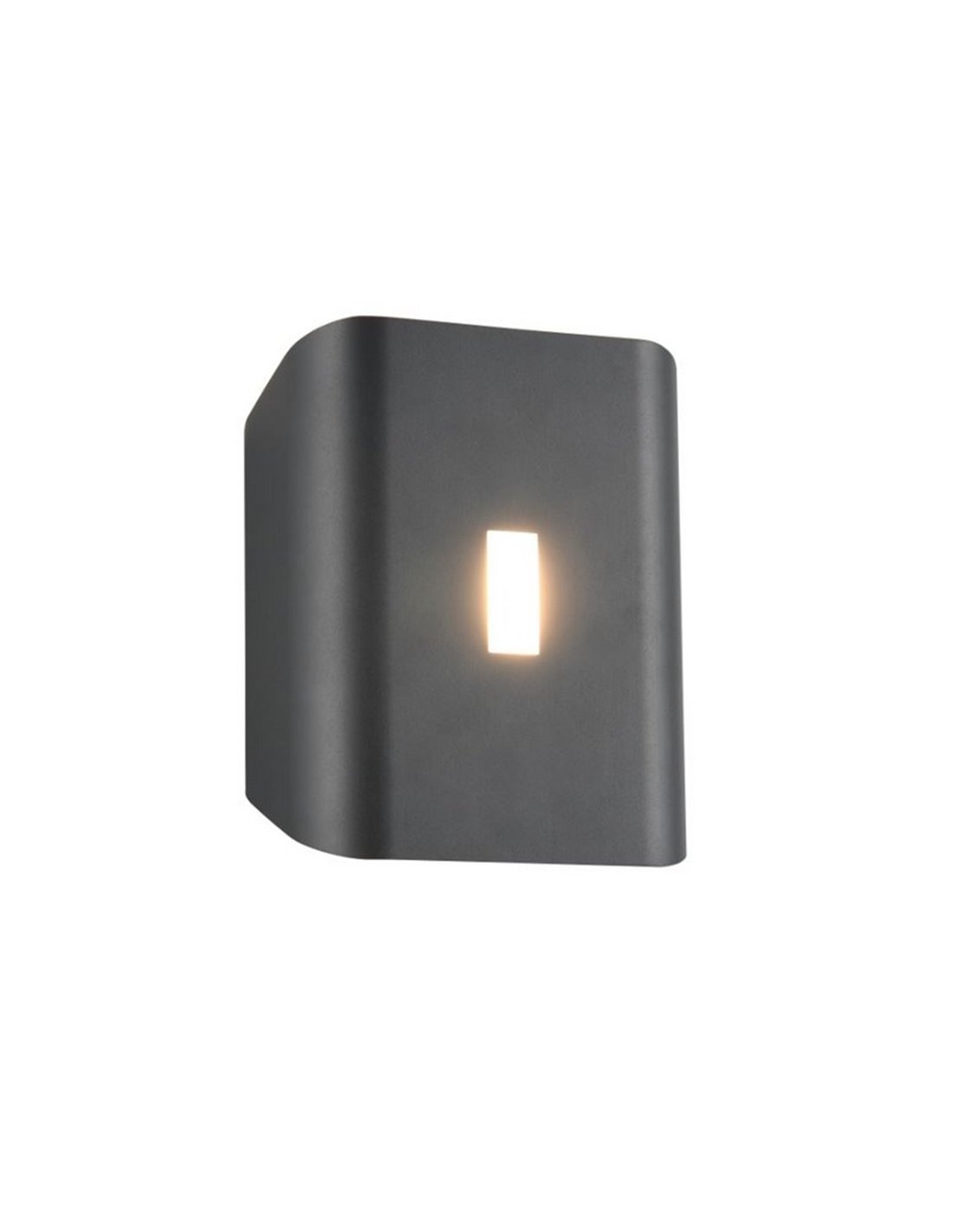 Aplique LED Santerno 7.5W 850lm 3 tonos IP44 antracita Trio Lighting vista perspectiva