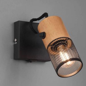 Aplique LED TOSH Madera Vintage 1 Foco IP20 - TRIO Lighting - Imagen 2