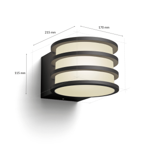 Aplique Lucca Philips Hue Negro Antracita White - Imagen 4