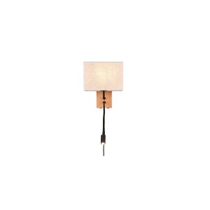 Aplique NILAM Cuadrado Madera y Textil 2 Luces LED 3.1W 3000K IP20 - TRIO Lighting - Imagen 3