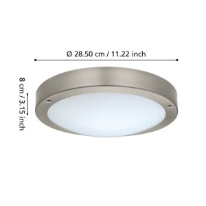Aplique o Plafón LED Exterior Redondo VENTO 1 Ø28,5 cm 11W 1300 lm 3000K IP44 – Eglo - Imagen 3