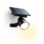 tiendas deco aplique pincho ashlyn led 1 x 14w 2700k solar con sensor negro ip44 philips 1