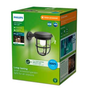 Aplique Radii LED 1×1,3W 3000K Solar Negro IP44 – Philips - Imagen 3