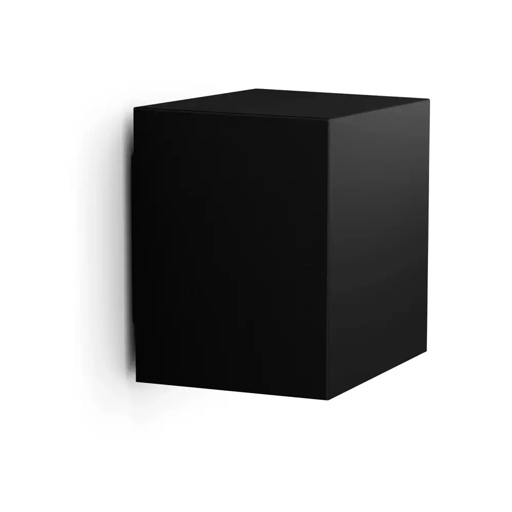 Aplique exterior Resonate Downward Philips Hue negro acabado mate vista sin iluminación.