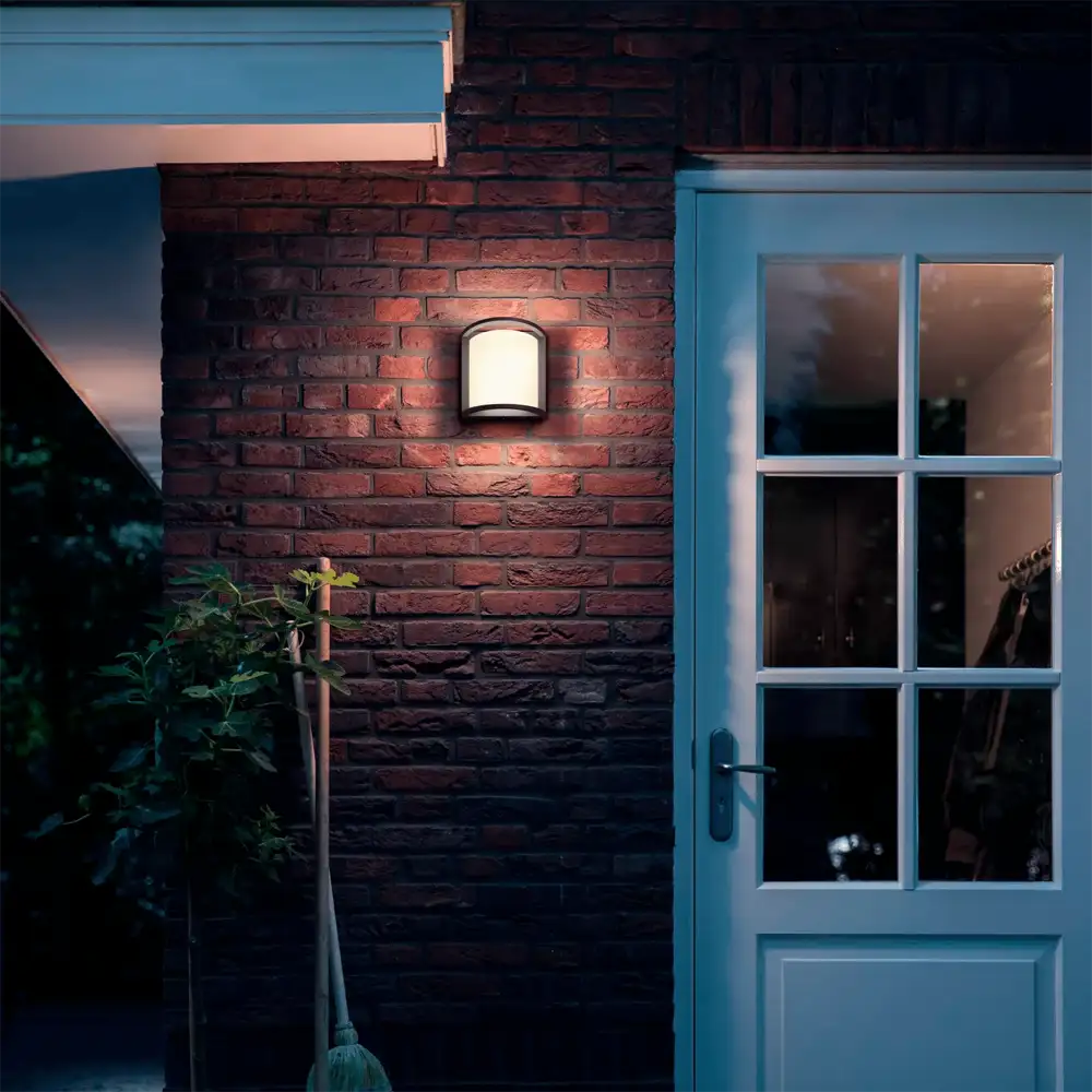 tiendas deco aplique samondra led 1 x 38w 2700k ultra eficiente antracita ip44 philips 5