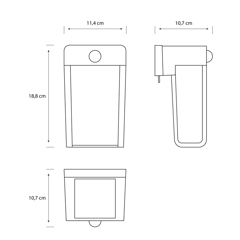 tiendas deco aplique shroud cl led 1 x 23w 2700k solar negro ip44 philips 3