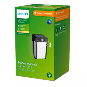 Aplique Shroud M LED 1×2,3W 2700K Solar Negro IP44 – Philips - Imagen 2