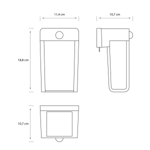 Aplique Shroud M LED 1×2,3W 2700K Solar Negro IP44 – Philips - Imagen 3