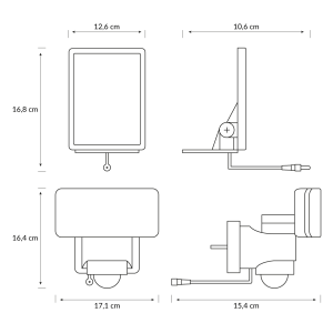 Aplique Tylus LED 1×6W 3000K Solar con Sensor Ultra Eficiente Blanco IP44 – Philips - Imagen 4