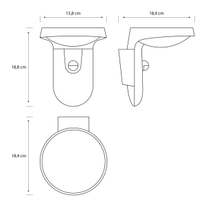 Aplique Tyla LED 1×1,2W 3000K Solar con Sensor Antracita IP44 – Philips - Imagen 4