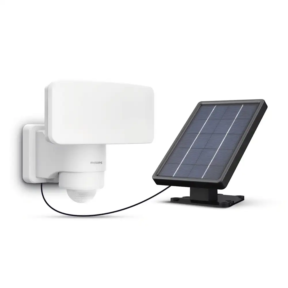 Aplique Tylus LED 1×6W 3000K Solar con Sensor Ultra Eficiente Blanco IP44 – Philips