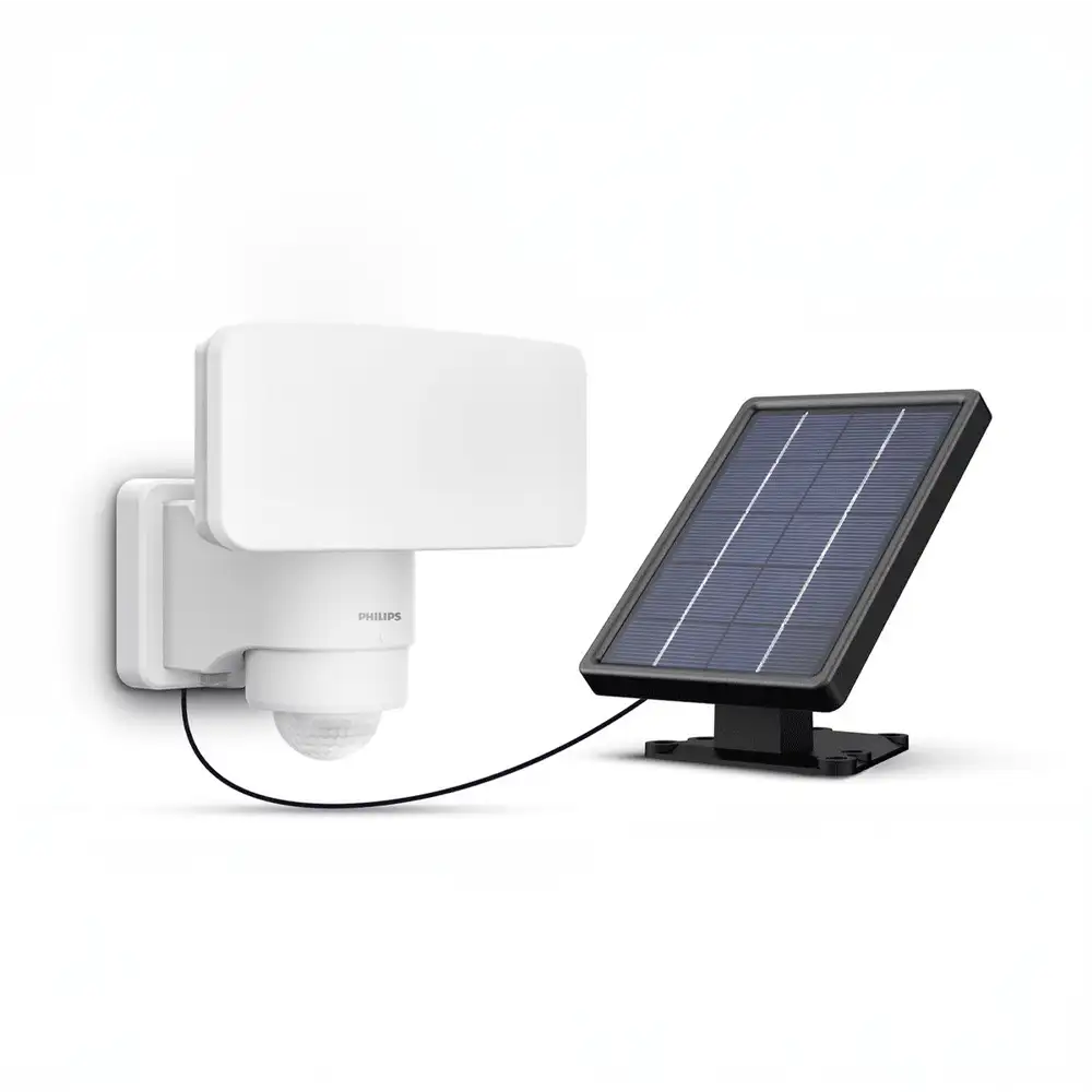 Aplique Tylus LED 1×6W 5000K Solar con Sensor Ultra Eficiente Blanco IP44 – Philips