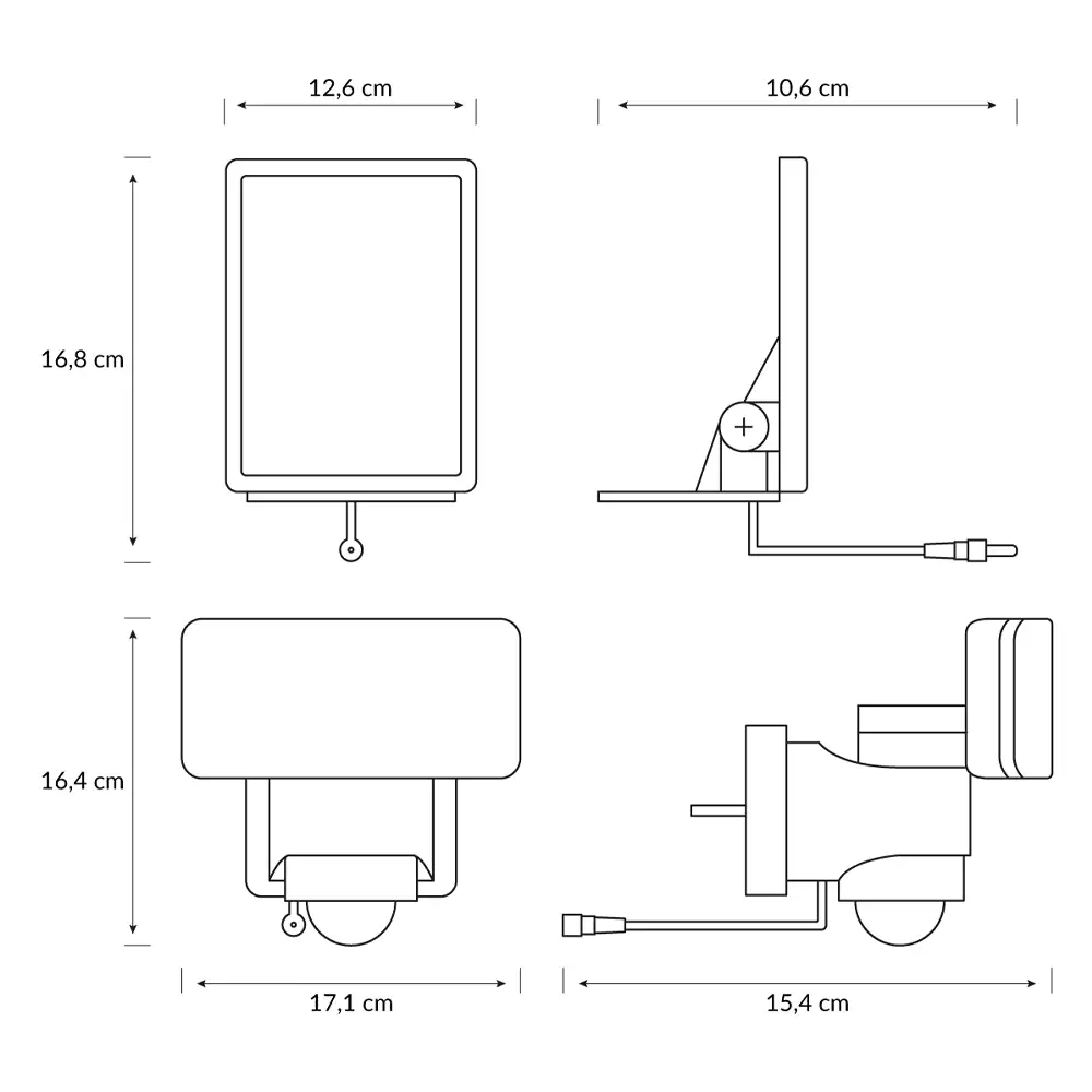 tiendas deco aplique tylus led 1 x 6w 5000k solar con sensor ultra eficiente negro ip44 philips 4