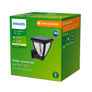 Aplique Vapora LED 1×1,5W 2700K Solar Negro IP44 – Philips - Imagen 2