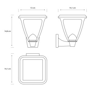Aplique Vapora LED 1×1,5W 2700K Solar Negro IP44 – Philips - Imagen 3