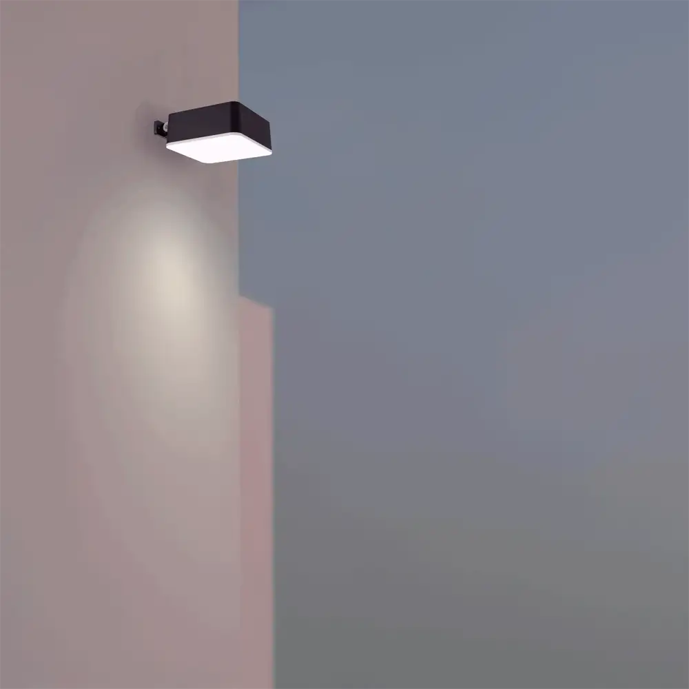 tiendas deco aplique vynce c led 1 x 15w 2700k solar negro ip44 philips 5