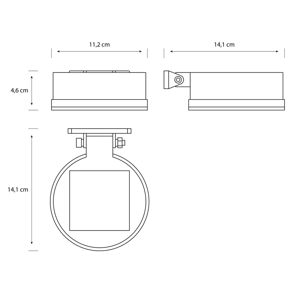 tiendas deco aplique vynce r led 1 x 15w 2700k solar negro ip44 philips 4