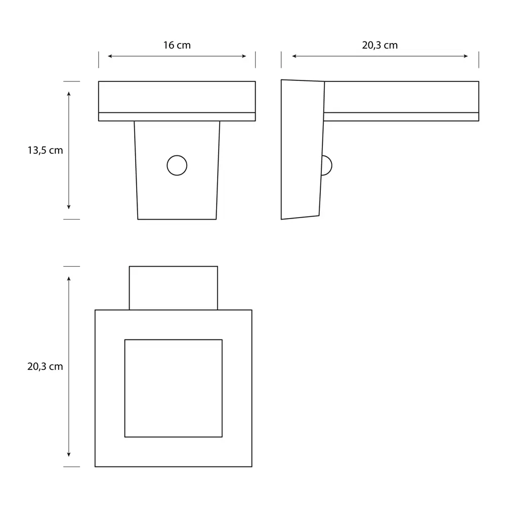 tiendas deco aplique zonal c led 1 x 13w 3000k solar con sensor ultra eficiente negro ip44 philips 4
